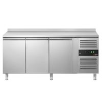Mesa de Preparación Refrigerada Gastro GGM ECO-1795x700mm-Tres Puertas-Borde Elevado-Descongelación Automática-+4C +10C-A+++ Energía R600a