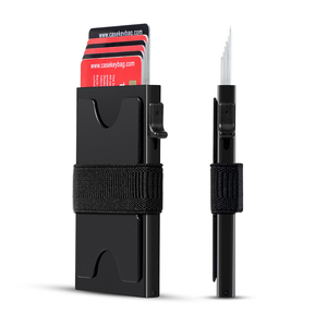 Portefeuille minimaliste en aluminium fin Casekey, nouveau modèle, bon prix, porte-cartes de crédit, étui à cartes pop-up - Product Image 2