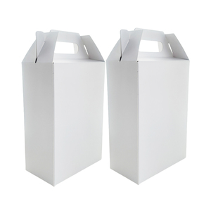 사용자 정의 흰색 판지 포장 빼앗아 음식 상자 와인 운반 대 병 홀더 종이 상자 - Product Image 1
