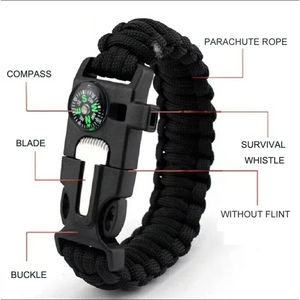 Pulsera de Supervivencia para Exteriores al por Mayor con Cuerda de Emergencia Multifunción, Silbato y Correa de Mano - Product Image 4