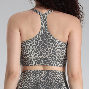 Conjunto Deportivo de Dos Piezas con Estampado de Leopardo Transpirable para <span class=keywords><strong>Mujer</strong></span>, Sujetador Deportivo, Leggings de Yoga, <span class=keywords><strong>Conjuntos</strong></span> de Gimnasio, <span class=keywords><strong>Conjuntos</strong></span> de Entrenamiento para <span class=keywords><strong>Mujer</strong></span> - Product Image 2