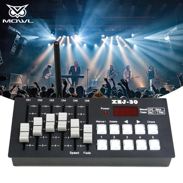 Factory Price Stage Dj Disco Light Controller Wireless Battery DMX512 Mini Lighting Equipment 30 Channel  Console