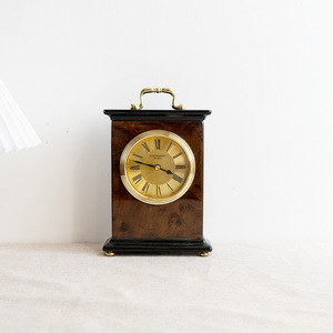 Dropshipping Shopify Vintage Wooden Table <b>Clock</b> Silent Sweep Quartz <b>Retro</b> Desk Decor For Living Room - Product Image 4