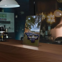 Le panneau d'affichage de bureau de cinéma de restaurant est facile à déplacer le panneau en verre trempé a mené l'affichage de boîte à lumière de la publicité