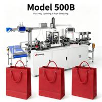 Machine automatique de pose de cordons pour sacs en papier, perforatrice et enfileuse de cordons pour sacs de courses, équipement de pose de poignées de sacs
