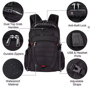 Özel su geçirmez anti-hırsızlık <span class=keywords><strong>Laptop</strong></span> çantası akıllı okul Mochilas Con Usb seyahat hırsızlığa karşı sırt çantası - Product Image 5