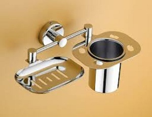 Jabonera de Latón de Estilo Moderno con Soporte para Vaso de Níquel, Portátil para Baño o Hotel - Product Image 2