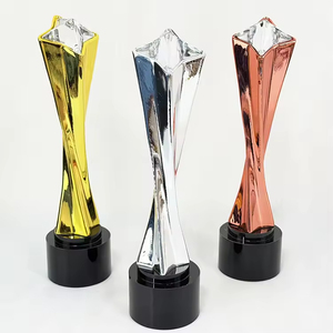 Piala Kristal Berlian Model Menara Resin Mewah, Ukiran Tangan, Polesan Halus, Penghargaan Kristal Berlian untuk Suvenir - Product Image 1