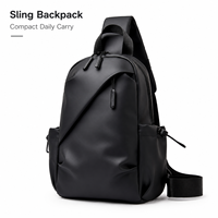 Sac bandoulière durable pour homme, grande capacité, élégant, sac de poitrine tendance, imperméable, sac à bandoulière décontracté, logo personnalisé