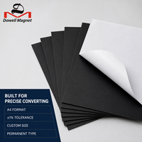 Paires de feuilles magnétiques flexibles noires permanentes Dowell Industrial, en caoutchouc souple et élastique, avec couche adhésive pelable et repositionnable
