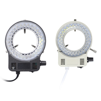 56 LED Adjustable Monocular Stereo Microscope Ring Light Illuminator Power Adapter Optimal ABS Material Sanqtid SQTD-L56 Camera