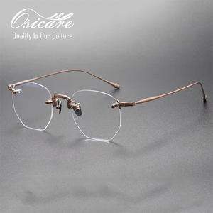 Osicare デザイナー ブランド アイウェア リムレス 3ピース Montura De Gafas Lujo ヴィンテージ Brillen メガネ 眼鏡 チタン製 オプティカル フレーム - Product Image 2
