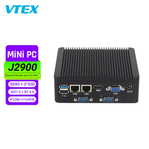 Mini PC industrial Processador J2900 Quad Core DDR3 SSD <span class=keywords><strong>COM</strong></span> Portas Dual LAN WIFI5 BT4.0 Win10 Linux Mini computador industrial - Product Image 1