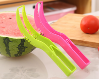 Alat Pemotong Buah Semangka Melon Plastik Pisau Pengiris Jus Kubus Segar Alat Pemotong Milsemangka