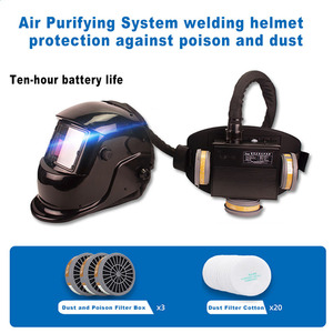 Mũ hàn có kính chắn mặt và hệ thống lọc không khí XLSF-A8DHM Mặt nạ hàn tự động làm tối bằng năng lượng mặt trời - Product Image 2