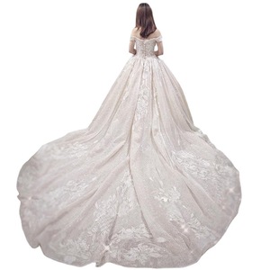 Off Shoulder Wedding Dress Ball Gown Embroidered Lace Natural Waist Sweetheart Neckline Vintage Style 2026 New Design - Product Image 5