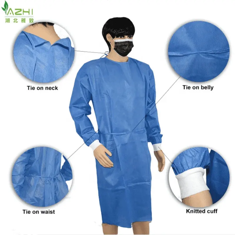 SBPP/PP/SMS disposable nonwoven gowns disposable scrub suits wholesale dentist clothing size L/XL/XXL