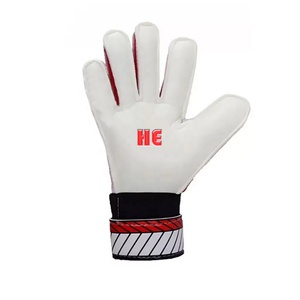 Customised Professional German Latex 4mm Soccer Football Goalkeeper <b>Gloves</b> Outdoor <b>Gloves</b> Red And White color - Product Image 4