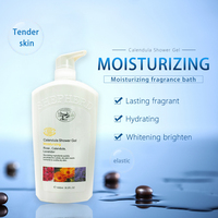 Gel Douche Corporel Apaisant ODM Marque Privée Oem au Lait de Chèvre Calendula Rose Lavande Parfum Fleur de Rose Gel Douche Corporel