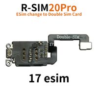 Unlov Dual Card Socket/Slot untuk iPhone SIM Card Reader Flex Cable SIM Tray Slot Holder Adapter Connector Plastik Model 17 Esim