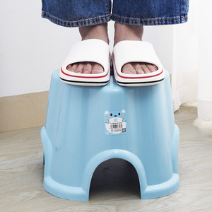 Hundreds Of Words <b>Plastic</b> Bath <b>Stool</b> For Adults And Kids Blue Thickened With Cartoon Design Bathroom Chair - Product Image 1