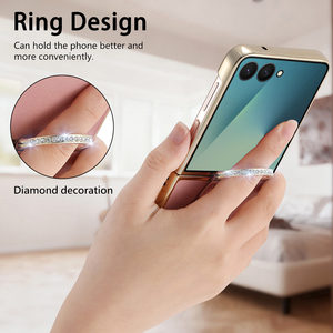 Custodia Ultra Sottile Elegante in PC Opaco Resistente agli Urti per Samsung Galaxy Z Flip 7 con Anello Porta-Dito - Product Image 5