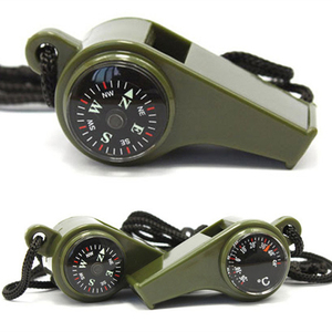 Silbato de plástico multifunción <span class=keywords><strong>3</strong></span> en 1, termómetro a granel para exteriores, Camping, silbato de supervivencia de emergencia con brújula - Product Image 3