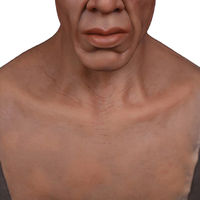 Couvre-chef de jeunesse tête nue homme plus âgé Masque drôle haute élastique Silicone masque humain masque de fête Crossdresser