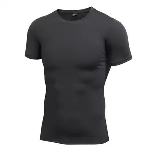 Yüksek Kaliteli Egzersiz Gömlek Erkekler Için Fitness Sıkıştırma Erkekler Egzersiz T-shirt