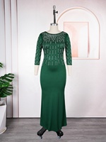 Nouvelle robe africaine élégante pour femmes grandes tailles, ornée de diamants, robe grande taille, vêtements africains, robe pour femmes