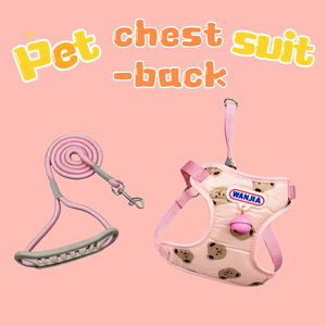 Дышащая сетчатая шлейка Wanjia с узором в виде медведя для собак, нетоксичная, с колокольчиком, регулируемая, защита от побега, для маленьких и средних собак - Product Image 6