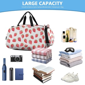 <b>Large</b> Capacity Customs Strawberry Print logo Dance <b>Bag</b> Kids Daily Use Sports Travel <b>Duffel</b> Gym <b>Bag</b> - Product Image 5