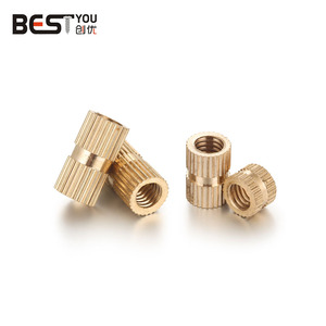 BESTYOU 중국 도매 스레드 삽입 너트 황동 널링 너트 3/8 M2 M3 M4 M5 M6 6.3mm 10mm 나사 황동 삽입 - Product Image 5