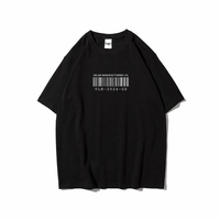 Camiseta Casual Oversize de 200g con Gráfico Sólido, 100% Algodón Tejido, Estampado Digital, Antiarrugas, Transpirable, 16 Colores, OEM