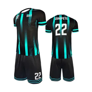 HOSTARON Uniforme de maillot de football personnalisé avec nom d'équipe Ensembles de vêtements de football pour hommes Vêtements de sport OEM en polyester