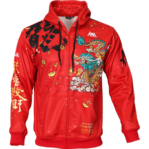 Custom Logo New Design High Quality Hoodies Sublimation Printing Pullover Men's Hoodies Pattern of the Dragon