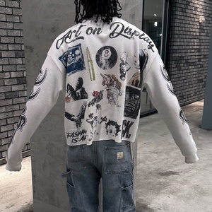 Thermal Waffle Knit Tee Custom Graphic <b>Graffiti</b> Long Sleeve <b>T</b> <b>Shirts</b> for Men Cut and Sew Waffle Knit Long Sleeve - Product Image 4