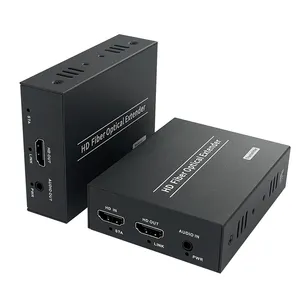 Hdmi to Fiber Optic Converter 20Km Support No Delay Supports Stereo Audio Video Local Loop Output Hdmi Fiber Extender