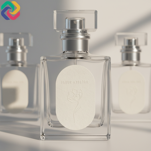 Étiquettes personnalisées pour bouteilles de parfum, bougies, crèmes, pots en verre pour soins de la peau, huiles essentielles, cosmétiques, autocollants imperméables avec logo en feuille d'or - Product Image 1