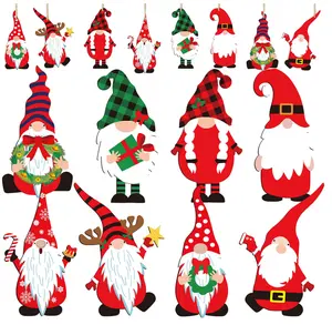 크리스마스 산타 나무 장식 산타 클로스 엘프 스칸디나비아 나무 장식 크리스마스 트리 장식 나무 벽 교수형