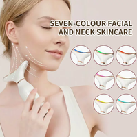 Masseur électrique pour le cou et le visage, appareil anti-rides pour le cou, machine de beauté à vibrations faciales et rajeunissement cutané par photons à domicile