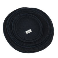 DMC Kippah Yarmulke Hombres Niños y Niños Todas las Tallas Negro Kipa