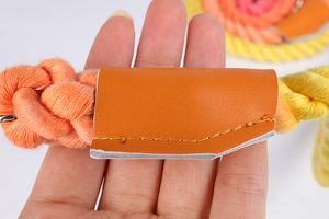 OKEYPETS-Correa de algodón de cáñamo para perro, cuerda de cáñamo suave y multifunción, colorida, hecha a mano - Product Image 4