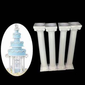 4 unids/set columna <span class=keywords><strong>romana</strong></span> blanca pilares griegos soporte para pasteles Fondant soporte molde decoración boda decoración herramientas para hornear - Product Image 2