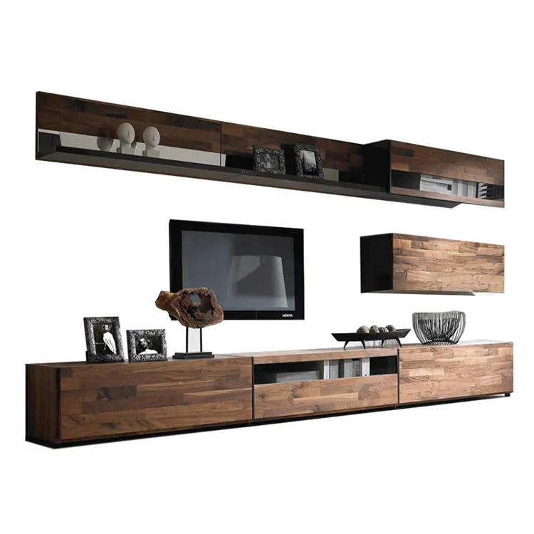 Suporte de console de tv exclusivo, móveis de madeira para sala de estar e móveis
