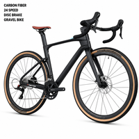 Vélo tout-terrain en fibre de carbone GRAVEL-V3 RS 24 vitesses avec frein à disque et câblage interne complet 700*40C 9,9KG