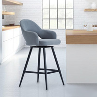 Tabouret de bar pivotant avec accoudoirs, style moderne et minimaliste, en fer forgé, pour la maison, les restaurants occidentaux, les bars et les salons