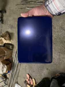 Bandeja Rectangular Azul para Servir, Plato Metálico para Buffet con Bordes Elevados para Catering de Aerolíneas, Hoteles y Restaurantes - Product Image 2