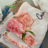 Couvertures en flanelle imprimées personnalisées couvertures en molleton de polyester blanc 100% pour la sublimation de teinture