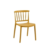 Chaise de salle à manger moderne en plastique avec accoudoirs et dossier ergonomique, légère, pour les écoles et les bureaux (vente en gros)